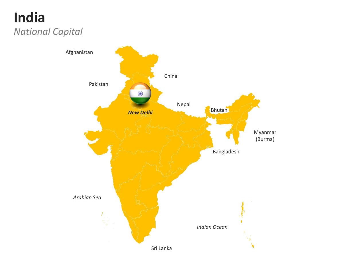 Indiase hoofdstadsplattegrond