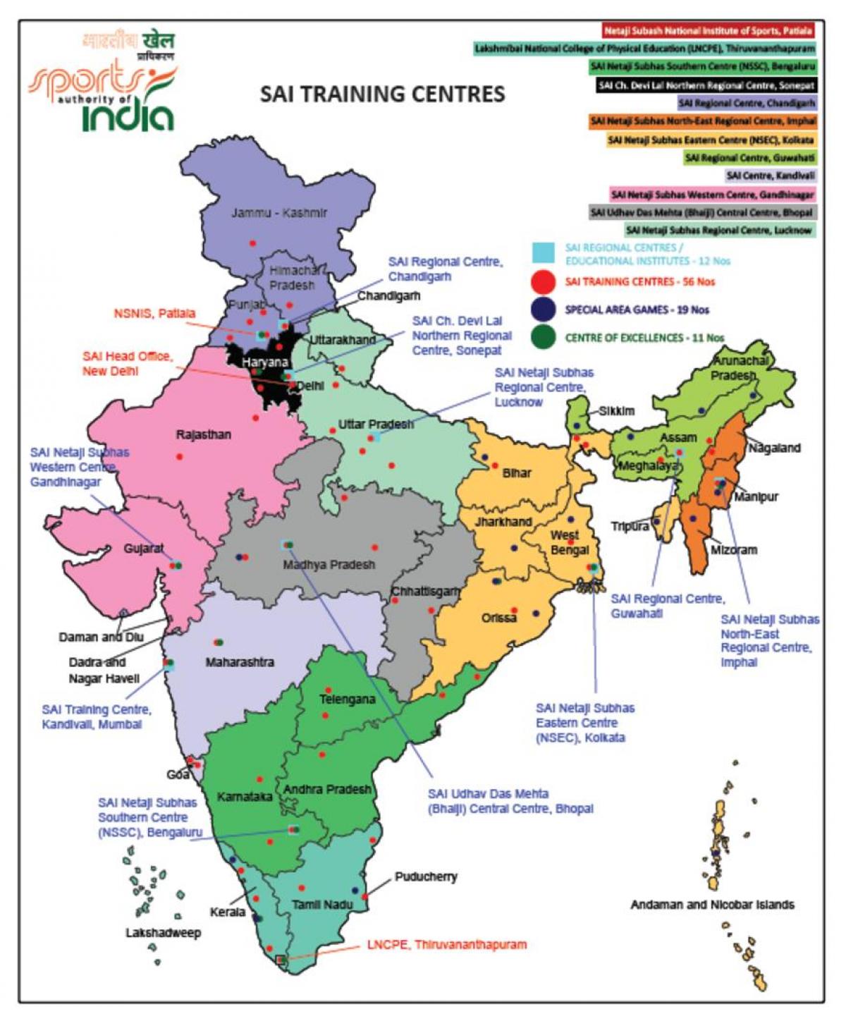 stadionkaart van India