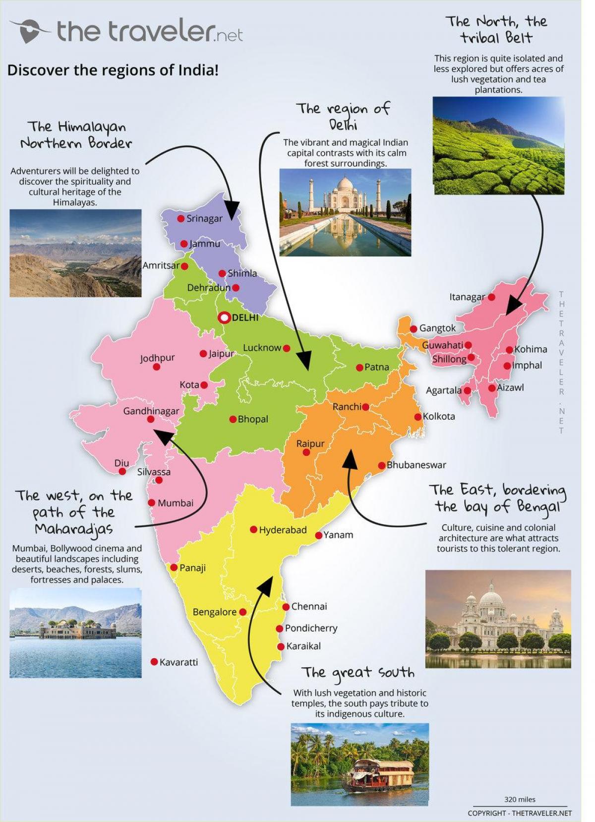 Indiase reiskaart